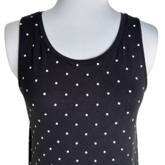 Old Navy Scoop Neck Sleeveless Polka Dot Relaxed Fit Swing Bottom Top Size M - Picture 2 of 6